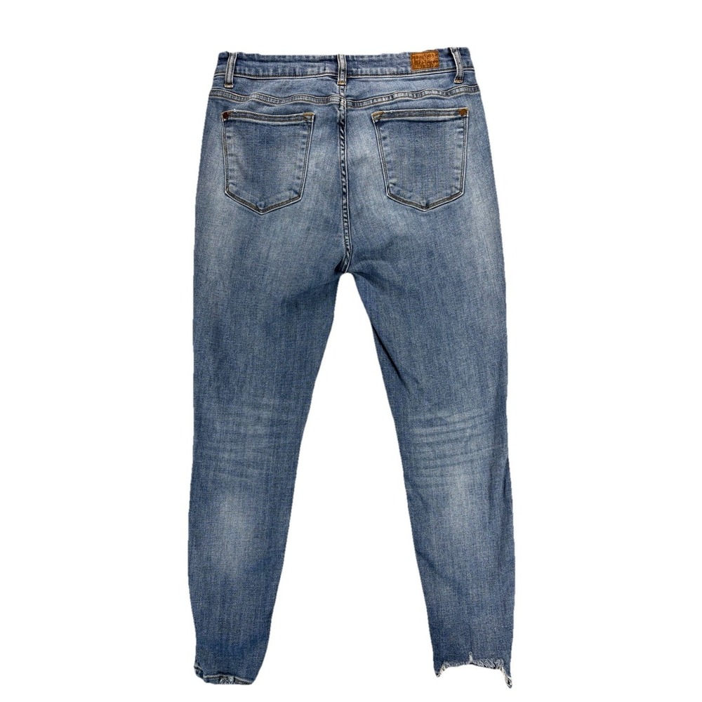 Judy Blue Jeans Womens 13/31 Light Wash Distressed Raw Hem Skinny Casual Stretch - Picture 8 of 12